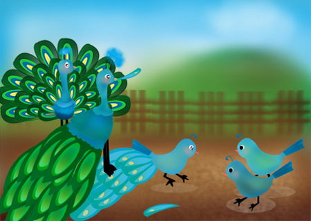 21.The Jay and the Peacock (蓝鸟儿与孔雀)