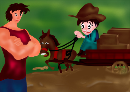 61.Hercules and the Waggoner (大力士和马车夫)
