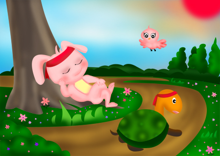 68.The Hare and the Tortoise (龟兔赛跑)